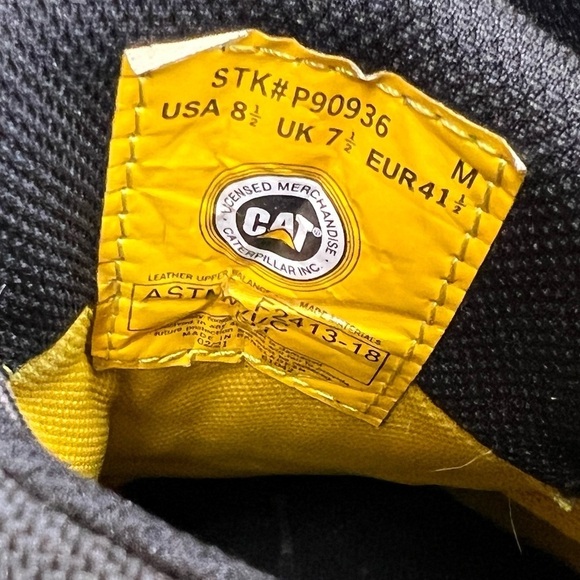 349. CAT Caterpillar Men’s Threshold Waterproof Steel Toe Work Boot 8.5 - Picture 3 of 6
